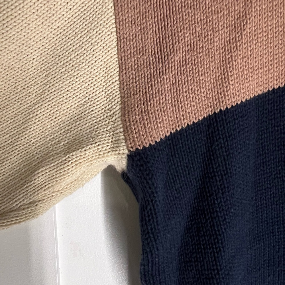 Zara ColorBlock Crewneck Knit Sweater size L - Picture 3 of 5